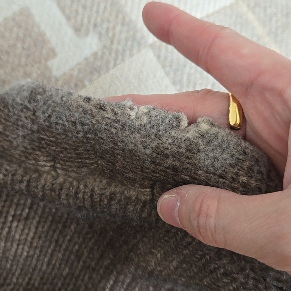Avant Toi Cashmere Blend Textured Cardigan, Distressed Look, Unique, Quiet Lux - Picture 13 of 14